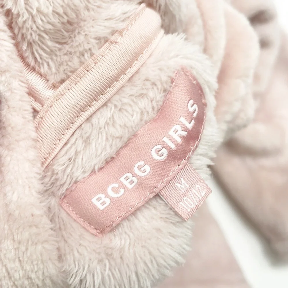 BGBG Girls light pink star sequin fleece hoodie